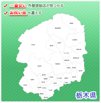 栃木の地図